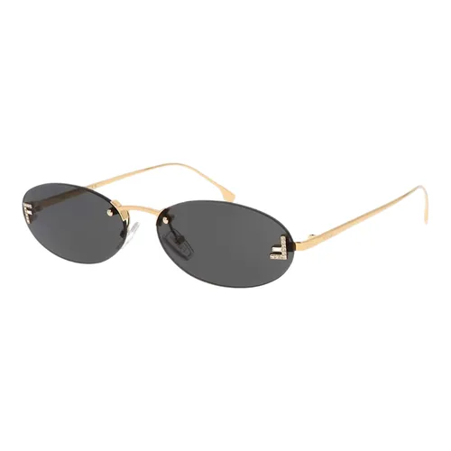 Kính mắt - Kính Mát Nữ Fendi Sunglasses FE4075US 30A Màu Vàng Đen - Vua Hàng Hiệu