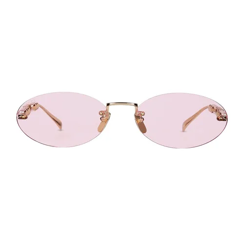 Kính mắt Gucci Kính chống nắng/Sunglasses - Kính Mát Nữ Gucci Oval Frame Sunglasses GG1922S Màu Hồng - Vua Hàng Hiệu