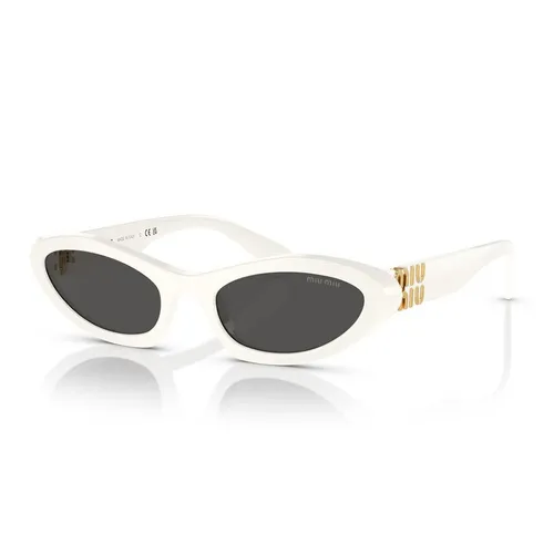 Miu Miu - Kính Mát Nữ Miu Miu 0MU 09YS 1425S0 Sunglasses Màu Trắng Xám - Vua Hàng Hiệu