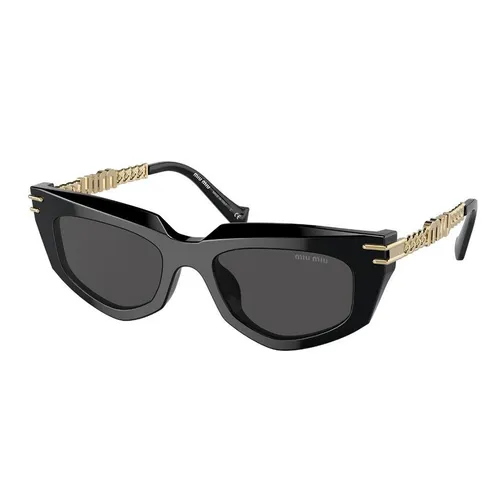Miu Miu - Kính Mát Nữ Miu Miu 0MU 12WS 1AB5S0 Sunglasses Màu Đen Vàng - Vua Hàng Hiệu