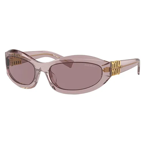 Miu Miu - Kính Mát Nữ Miu Miu 0MU 14ZS 12W20I Sunglasses Màu Tím Nâu - Vua Hàng Hiệu
