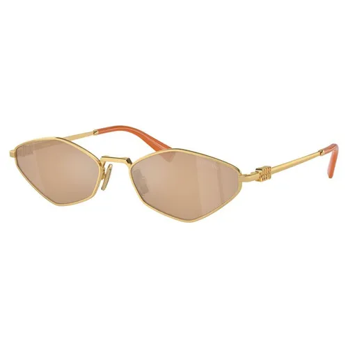 Miu Miu - Kính Mát Nữ Miu Miu MU 0MU 56ZS 5AK40D Sunglasses Gold/ Grey Màu Vàng Xám - Vua Hàng Hiệu