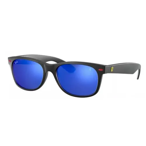 Kính Mát Rayban Scuderia Ferrari Blue Mirror Square Unisex Sunglasses RB2132M F60268 55 Màu Xanh Đen