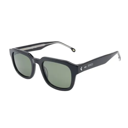 Kính mắt - Kính Mát Unisex Ancci AT8735 C1 Màu Xanh Green/Đen - Vua Hàng Hiệu