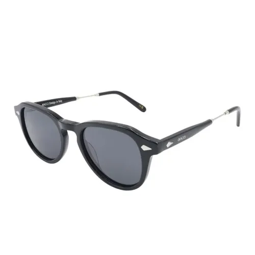 Kính Mát Unisex Ancci AT8779 C1 Sunglasses Màu Đen Xám