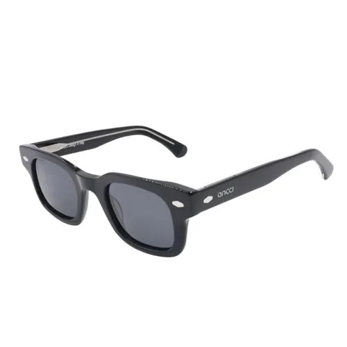 Kính mắt - Kính Mát Unisex Ancci AT8787 C1 Sunglasses Màu Đen Xám - Vua Hàng Hiệu