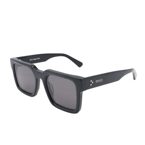 Kính mắt - Kính Mát Unisex Ancci AT8830 C1 Sunglasses Màu Đen Xám - Vua Hàng Hiệu