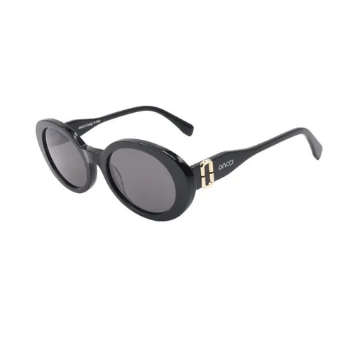 Kính mắt - Kính Mát Unisex Ancci Sunglasses AT8935 C1 Màu Đen - Vua Hàng Hiệu