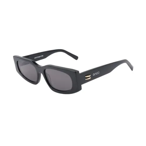 Kính Mát Unisex Ancci Sunglasses AT8944 C1 Màu Đen - Kính mắt - Vua Hàng Hiệu