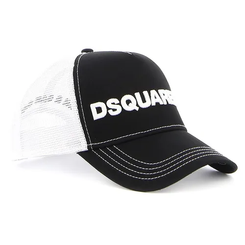 Mũ nón DSquared2 Nam Mũ lưỡi trai Cotton - Mũ Dsquared2 Embroidered Baseball Cap Màu Đen - Trắng - Vua Hàng Hiệu