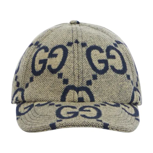 Mũ nón Nam Mũ lưỡi trai - Mũ Gucci GG Jumbo Wool Baseball Cap Màu Be Họa Tiết Size S - Vua Hàng Hiệu