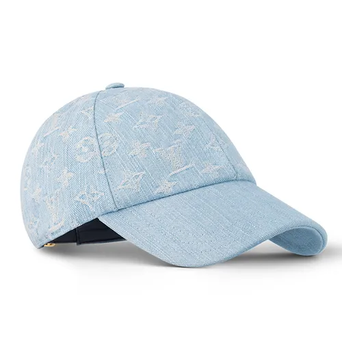 Louis Vuitton - Mũ Nữ Louis Vuitton LV Monogram Denim Cap M7739L Màu Xanh Nhạt Size S - Vua Hàng Hiệu