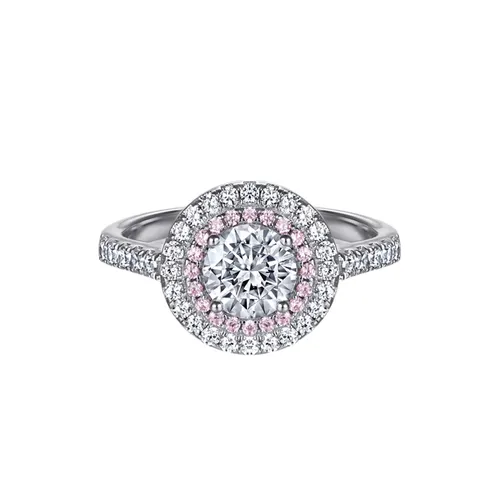 Trang sức - Nhẫn Nữ Kya Jewel Romantic Circle SR134 Màu Vàng Trắng - Vua Hàng Hiệu