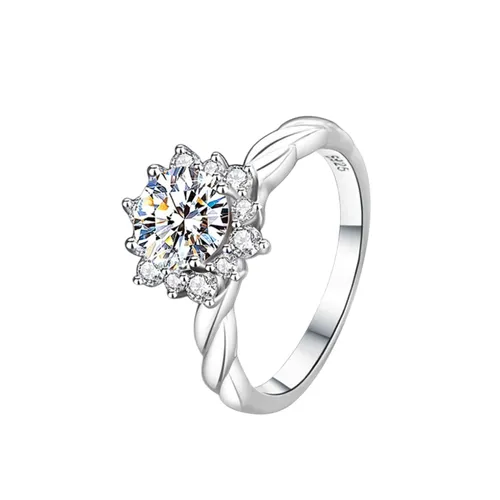 Trang sức - Nhẫn Nữ Kya Jewel Sunflower KR3 Màu Bạc - Vua Hàng Hiệu