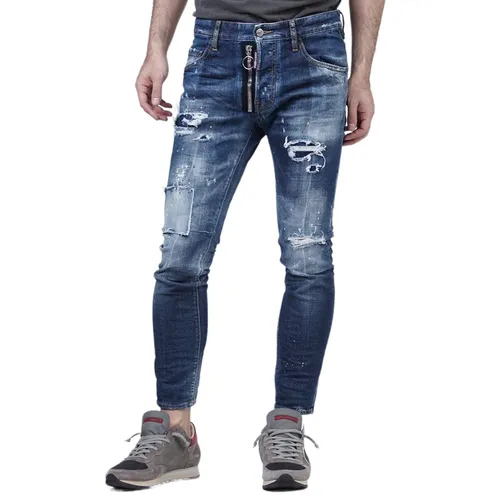 DSquared2 - Quần Jean Nam Dsquared2 S74LB0114 Màu Xanh - Vua Hàng Hiệu