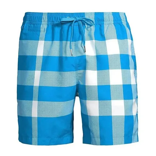 Quần Short Nam Burberry Checked 8066242 Màu Xanh Blue Size S - Thời trang - Vua Hàng Hiệu