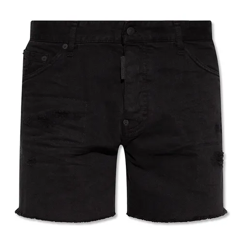 Thời trang DSquared2 Nam - Quần Short Nam Dsquared2 Dan Comando Denim S71MU0648 STN833-900 Màu Đen Size 48 - Vua Hàng Hiệu