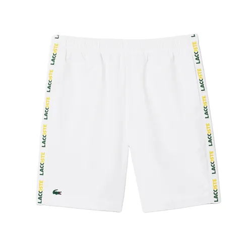 Lacoste - Quần Short Nam Lacoste Logo Stripe Tennis Shorts GH7443 737 Màu Trắng Xanh Lá Size 2 - Vua Hàng Hiệu