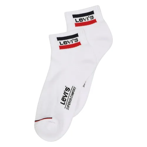 Thời trang Tất - Set 5 Đôi Tất Levi's Unisex Mid Cut Logo 5 Pair Sock White Freeszie Màu Trắng - Vua Hàng Hiệu