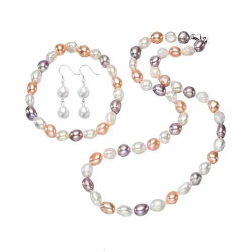 Set Dây Chuyền, Vòng Tay, Khuyên Tai Nữ Kya Jewel Multicolor Pearl JS7 Phối Màu - Trang sức - Vua Hàng Hiệu