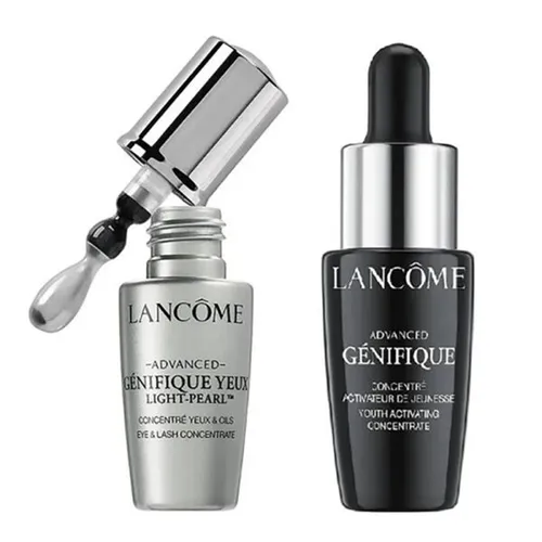 Mỹ phẩm Pháp - Set Dưỡng Da Và Mắt Lancome Serum Advanced Genifique 10ml + Yeux Light-Pearl Eye 5ml - Vua Hàng Hiệu