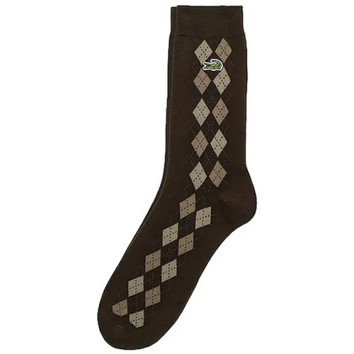 Thời trang Tất - Tất Lacoste Argyle RA375E-51N 3KE Màu Nâu - Vua Hàng Hiệu