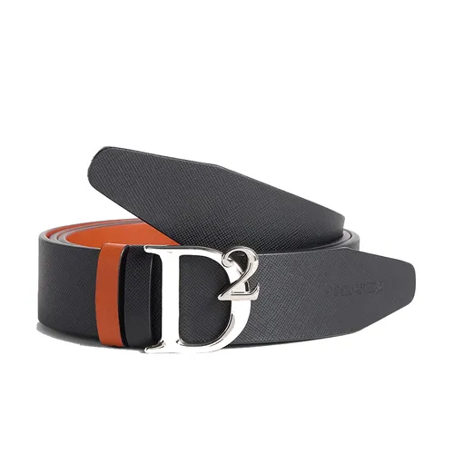 Thắt lưng - Thắt Lưng Nam Dsquared2 Statement Reversible Buckle Belt Màu Đen Cam Size 95 - Vua Hàng Hiệu
