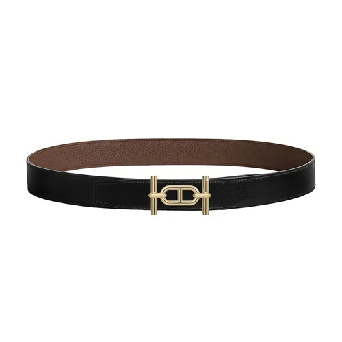 Thắt lưng - Thắt Lưng Nam Hermès Ancre Belt Buckle & Reversible Leather Strap 32mm Đen Nâu Đậm Size 85 - Vua Hàng Hiệu