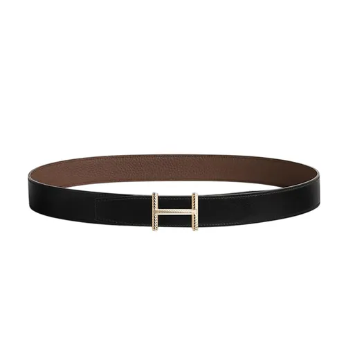 Thắt lưng - Thắt Lưng Nam Hermès Hisseo Belt Buckle & Reversible Leather Strap 32mm Hisseo Sans Coloris Màu Nâu Đen Size 85 - Vua Hàng Hiệu