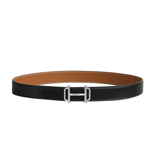 Thắt lưng - Thắt Lưng Nam Hermès Royal Belt Buckle & Reversible Leather Strap Silver Màu Nâu Đen Size 90 (Mặt Khoá Bạc) - Vua Hàng Hiệu