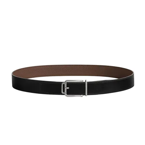 Thắt lưng - Thắt Lưng Nam Hermès Volte-Face Reversible Belt Buckle & Reversible Leather Strap 32mm Màu Nâu Đen Size 85 - Vua Hàng Hiệu