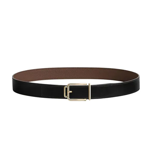 Thắt lưng - Thắt Lưng Nam Hermès Volte-Face Reversible Belt Buckle & Reversible Leather Strap 32mm Màu Nâu Đen Size 85 (Mặt Khoá Vàng) - Vua Hàng Hiệu