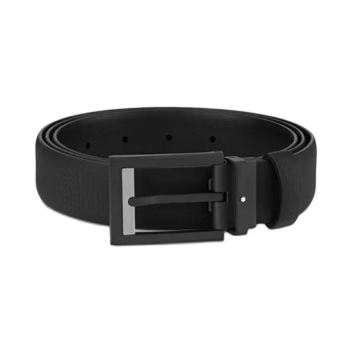 Thắt lưng Montblanc Nam - Thắt Lưng Nam Montblanc Belts Black 30mm MB123907 Màu Đen - Vua Hàng Hiệu