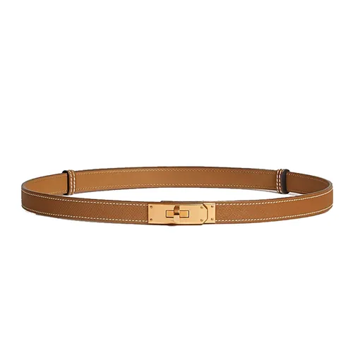 Thắt lưng - Thắt Lưng Nữ Hermès Kelly 18 Belt Gold H069853CC37 Màu Nâu - Vua Hàng Hiệu