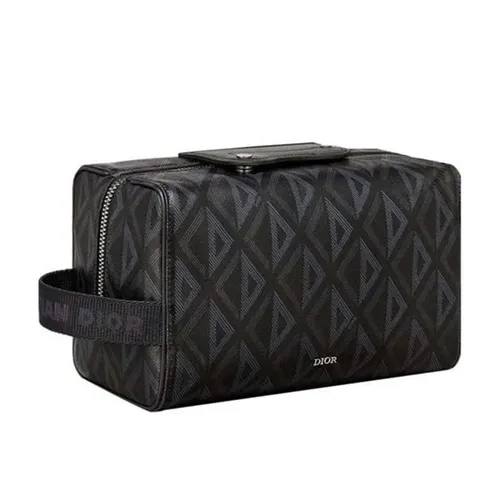 Túi xách Dior - Túi Cầm Tay Dior Lingot CD Diamond Clutch Bag 2ADCA418CDP Màu Xám Đen - Vua Hàng Hiệu