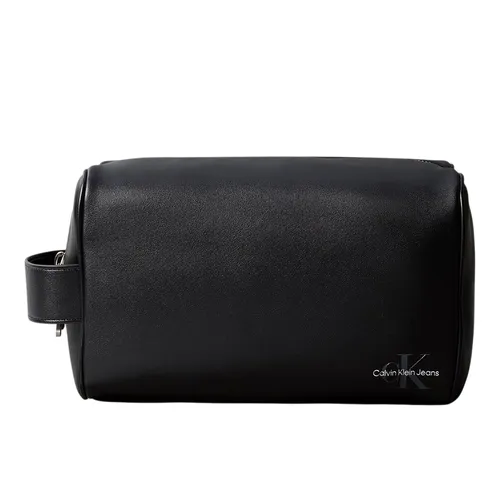 Túi xách Calvin Klein - Túi Cầm Tay Nam Calvin Klein CK Bolso Mono Logo Dopp Kit Màu Đen - Vua Hàng Hiệu