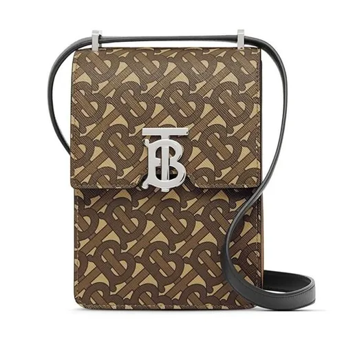 Túi xách Burberry - Túi Đeo Chéo Unisex Burberry Robin Monogram-Print Crossbody Bag Màu Nâu - Vua Hàng Hiệu