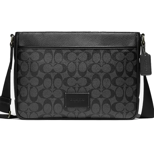 Túi xách Coach Túi đeo chéo - Túi Đeo Chéo Nam Coach District Crossbody In Signature Canvas CH078 Màu Đen - Vua Hàng Hiệu