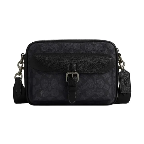 Túi xách Coach Túi đeo chéo - Túi Đeo Chéo Nam Coach Warner Crossbody Bag In Signature Canvas CW217QBMI5 Charcoal/Black Màu Đen Than - Vua Hàng Hiệu