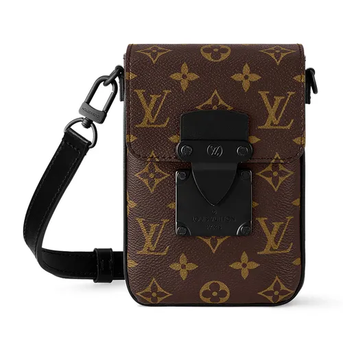 Louis Vuitton - Túi Đeo Chéo Nam Louis Vuitton LV S-Lock Monogram Macassar M81522 Crossbody Bag Màu Nâu Đen - Vua Hàng Hiệu