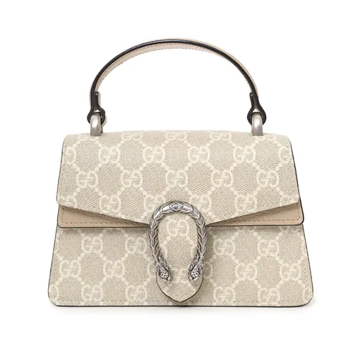Túi xách Be - Túi Đeo Chéo Nữ Gucci Beige GG Monogram Mini Dionysus Top Handle Bag Màu Be - Vua Hàng Hiệu