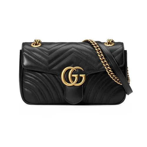 Túi xách Gucci - Túi Đeo Chéo Nữ Gucci GG Marmont Matelassé Crossbody Bag ‎443497 DTDIT 1000 Màu Đen - Vua Hàng Hiệu