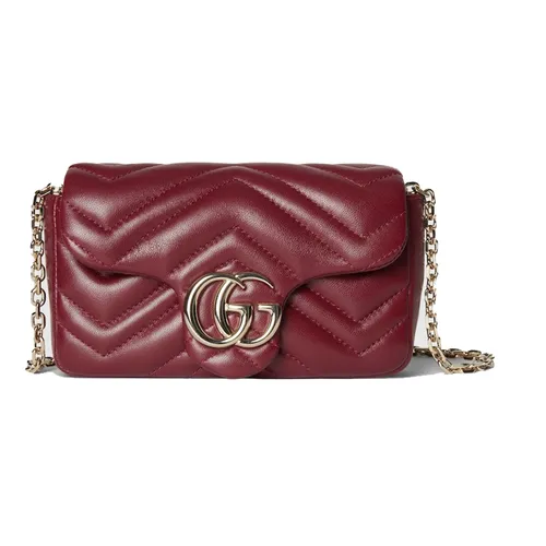 Túi xách - Túi Đeo Chéo Nữ Gucci GG Marmont Mini Shoulder Bag Màu Đỏ - Vua Hàng Hiệu