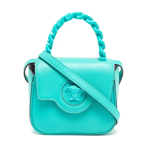 Túi xách Versace Nữ - Túi Đeo Chéo Nữ Versace Green Leather Mini La Medusa Top Handle Bag Màu Xanh - Vua Hàng Hiệu