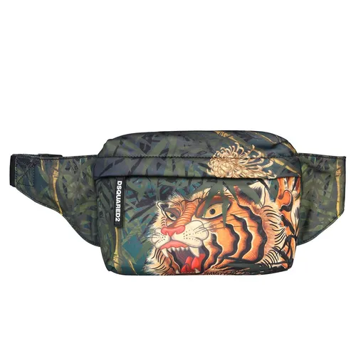 Túi xách Nam - Túi Đeo Hông Nam Dsquared2 Tiger Print Nylon Pouch Phối Màu - Vua Hàng Hiệu