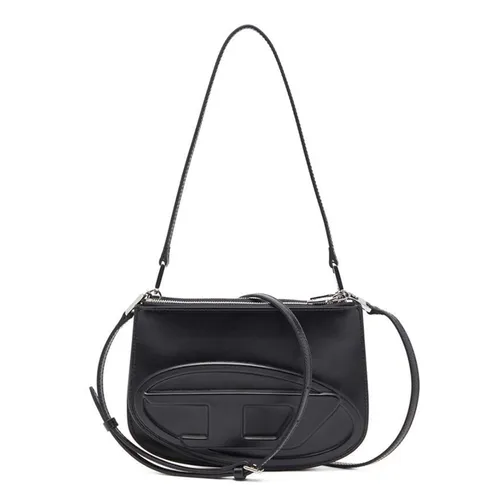 Diesel - Túi Đeo Vai Nữ Diesel 1DR Twin-Double-Pouch Shoulder Bag In Printed Leather X10330PR818 Màu Đen - Vua Hàng Hiệu