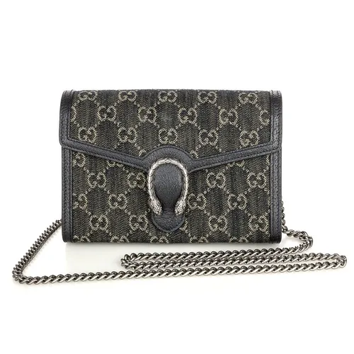 Túi Đeo Vai Nữ Gucci Dionysus Wallet On Chain Màu Đen