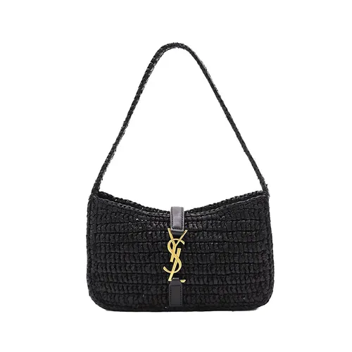 Túi xách YSL - Túi Đeo Vai Nữ Yves Saint Laurent YSL Raffia Mini Màu Đen - Vua Hàng Hiệu