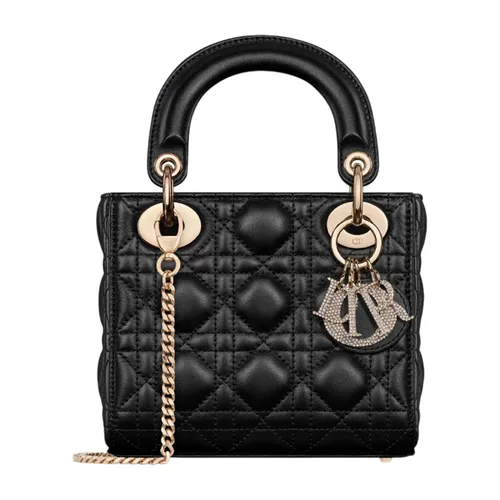 Túi xách Dior - Túi Xách Tay Nữ Dior Mini Lady Dior Bag M0505ONUL_M900 Màu Đen - Vua Hàng Hiệu