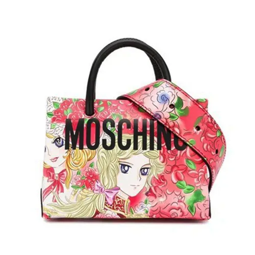 Túi Xách Tay Nữ Moschino Animé Print Marie Antoinette Leather Bag Phối Màu